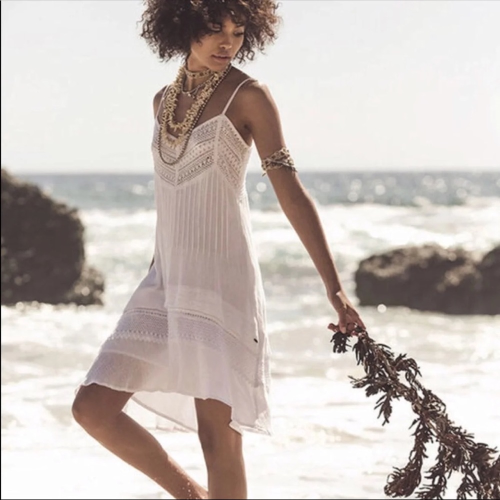 White crochet dress